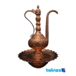 Sadeghi Copper Decorative Bowl and Spray Set Flower Design - Front view showing key details