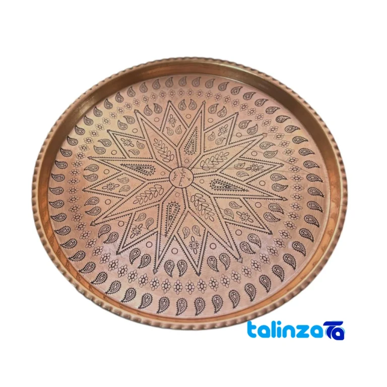 Copper Tray Decorative Design and key details (Front view)
