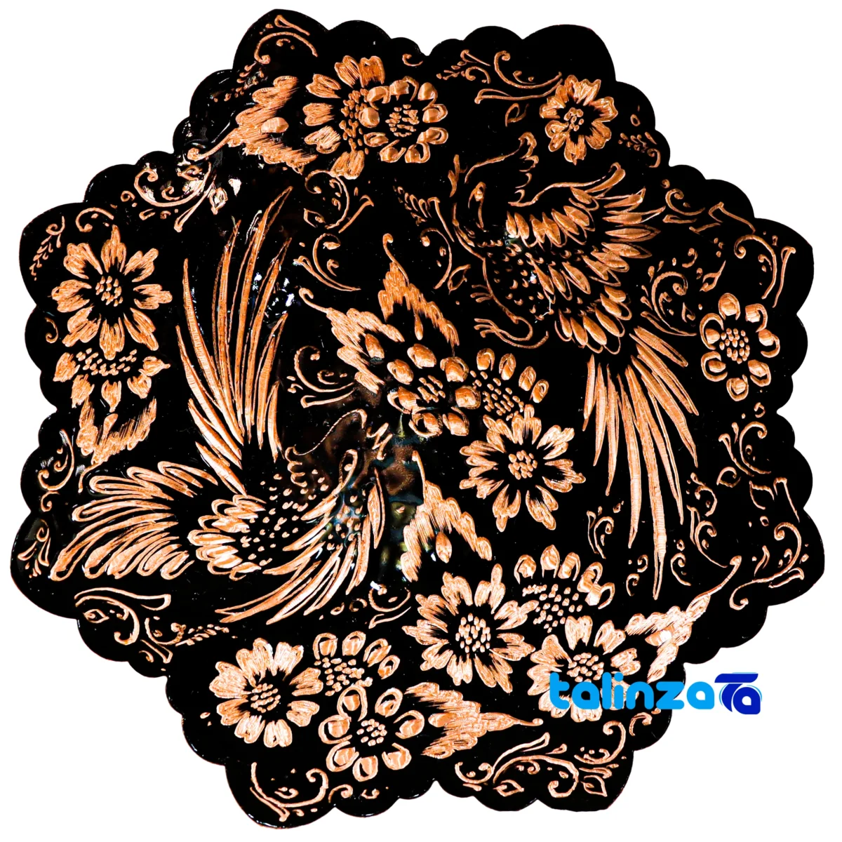 Handcrafted Copper Plate - Package front product labeling and brand