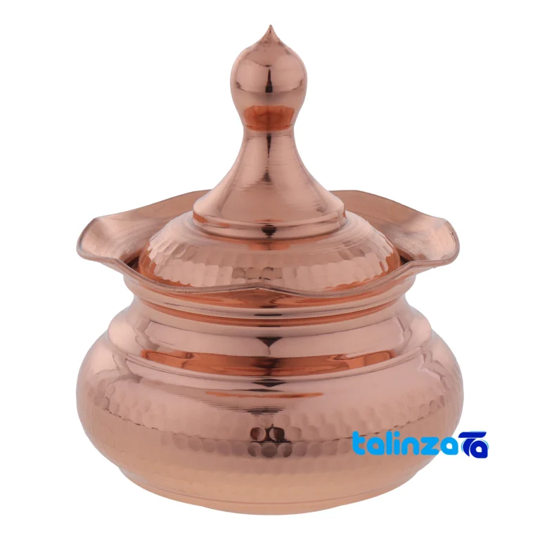 Front view of Zanjan Copper Sugar Bowl Unique Design and key details