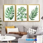 AX14052 Wall Art Set - Three-Piece Design - Front view showing and key details