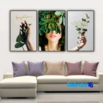 Decorative Wall Art Set 3 Pieces - Front view showing design and key details