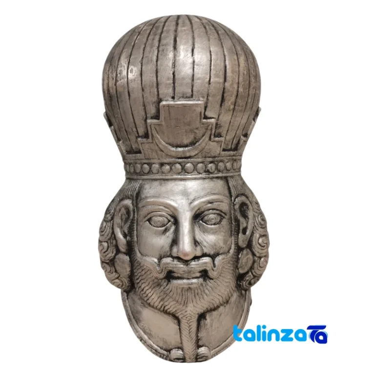 Sasanian Bust Sculpture - Front view design and key details