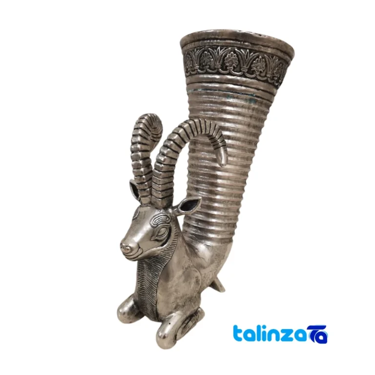 Riton Ram Sculpture Traditional Design - Front view showing and key details