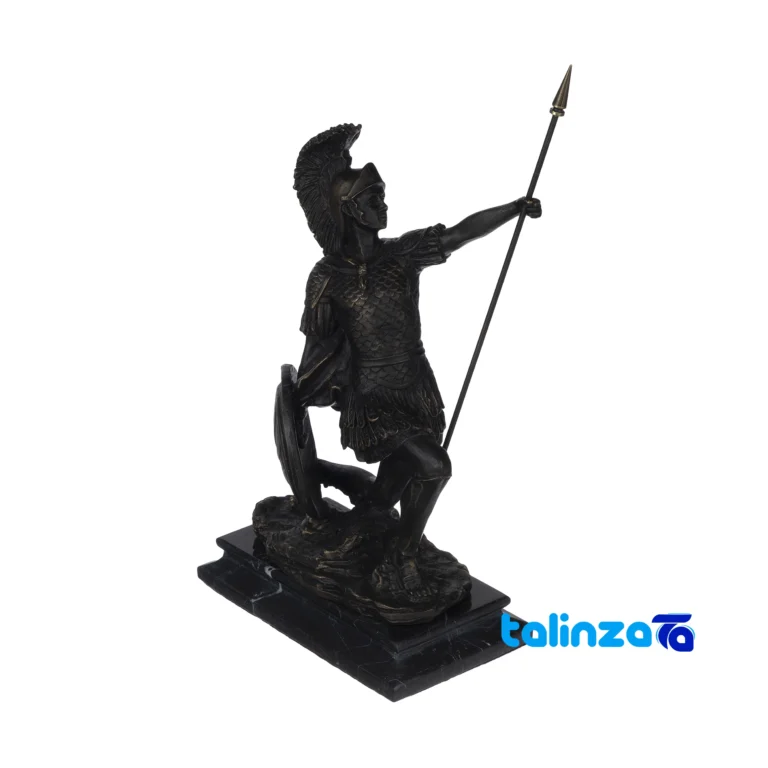Front view of Roman Soldier Statue - Exquisite Bronze Design and key details