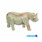 Classic Rhino Marble Sculpture design and key details (Front view)