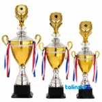 Tandis Champion Trophy Sculpture Set - Modern Design - Front view showing and key details