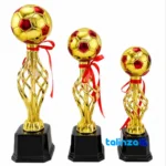 Front view of Tandis Trophy Model Set - Modern Design Figurative Statue and key details