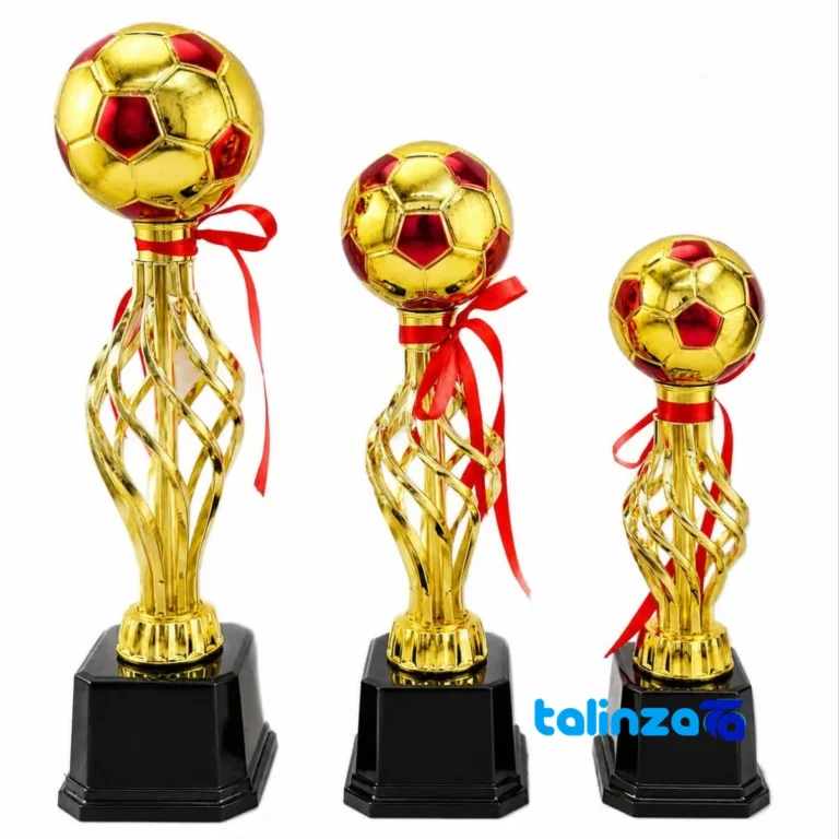 Front view of Tandis Trophy Model Set - Modern Design Figurative Statue and key details