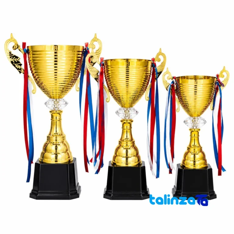 IR034 Trophy Model Sculpture Set - Modern Design Sculptural - Front view showing and key details