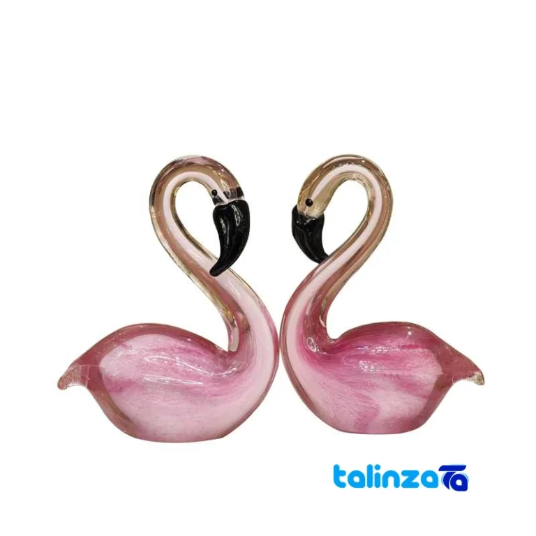Front view of Swan Decorative Sculpture Set - Modern Design and key details