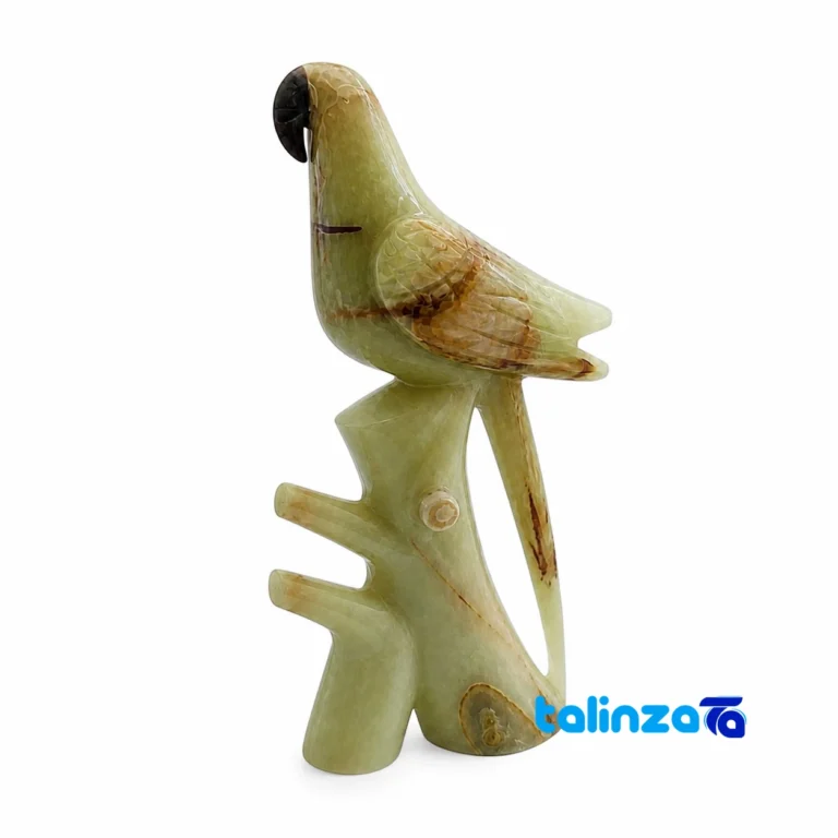 Ono Marble Bird Sculpture Classic Design Animal - Front view showing and key details