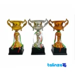 IR011 Trophy Cup Sculpture Set - Modern Design and key details (Front view)