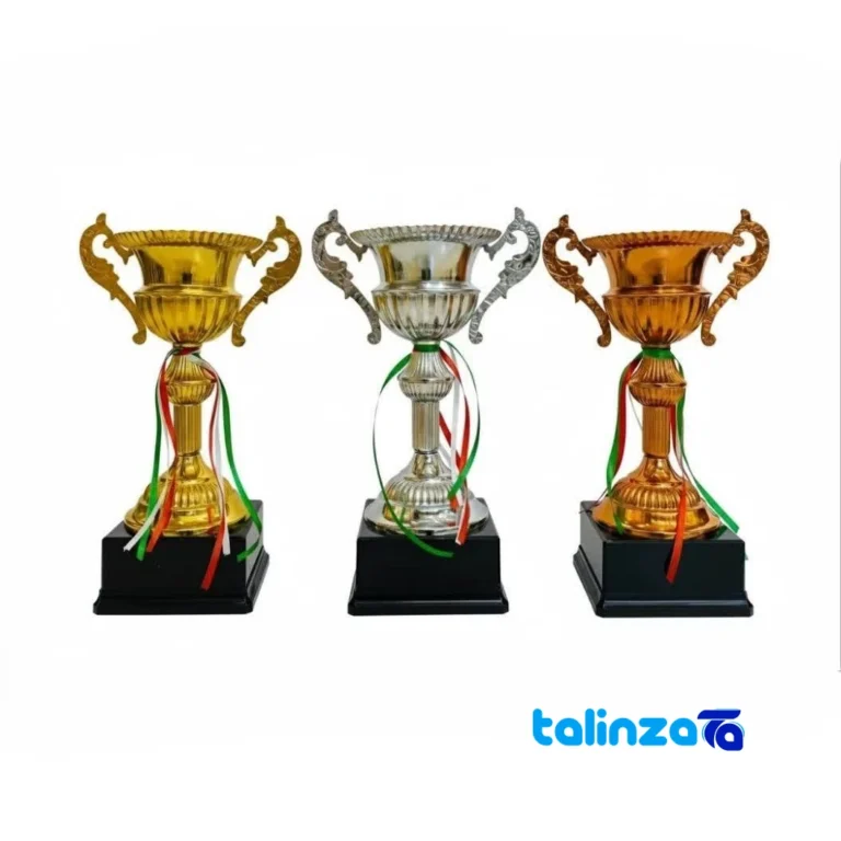 IR011 Trophy Cup Sculpture Set - Modern Design and key details (Front view)