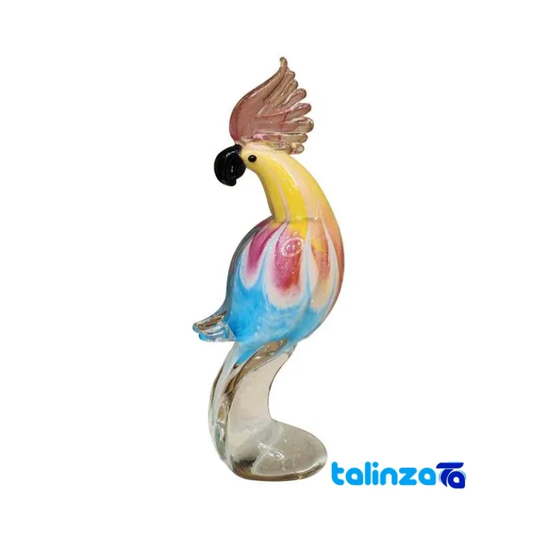 Front view of Parrot Figurine Modern Design Eye-catching Animal and key details