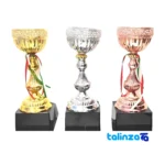 Trophy Cup Model 3-Piece Set Modern Design and key details (Front view)