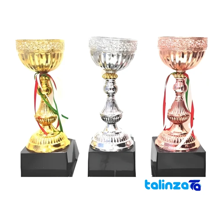 Trophy Cup Model 3-Piece Set Modern Design and key details (Front view)