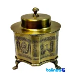 Brass Chocolate Bowl - Front view design and key details