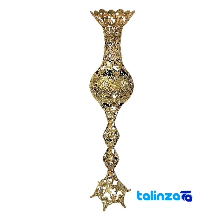 Brass Decorative Planter Model H-1202 - Front view showing design and key details