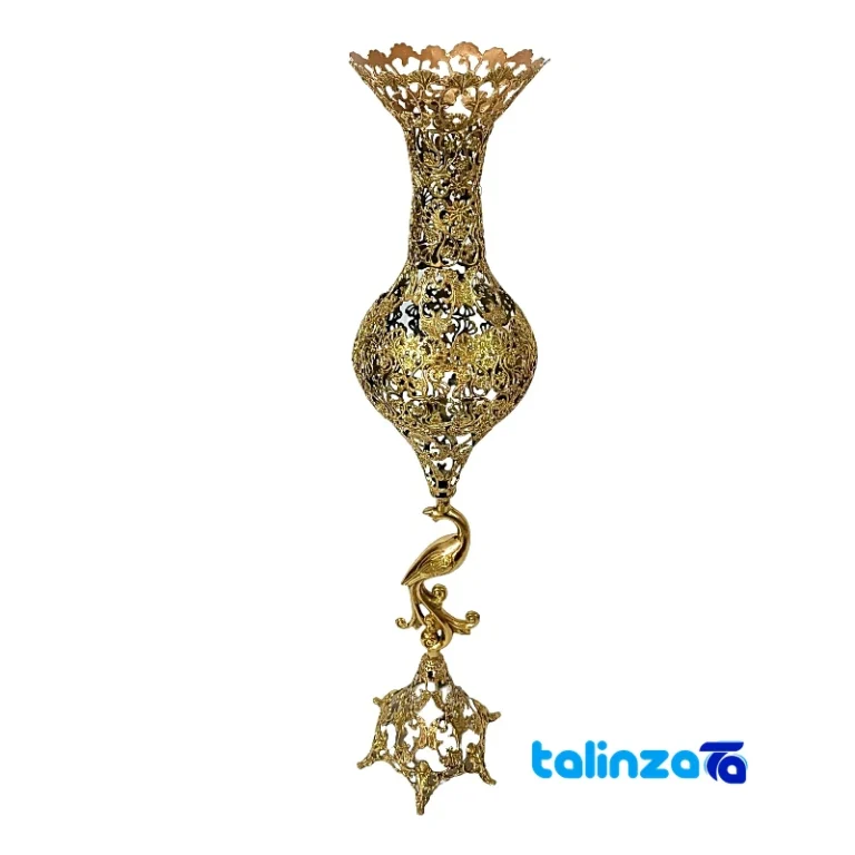 Simorgh Decorative Brass Planter design and key details (Front view)