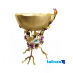 Sim Jalilian Gallery Brass Fruit Bowl Unique Design - Front view showing and key details