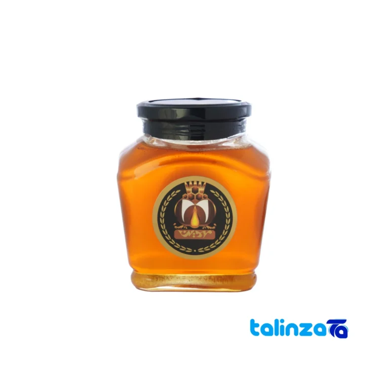 Front view of Mahvin Natural Orange Blossom Honey Golden Yellow design and key details