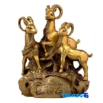 CHNA Bronze Sculpture Ram Design Rock Art - Front view showing and key details