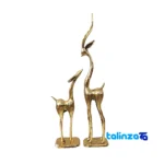 H-1185 Brass Deer Statue Decorative Set saffron grade and packaging (Front view)