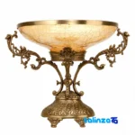 Front view of Brass Fruit Bowl Model 4136 - Waterproof Feature design and key details