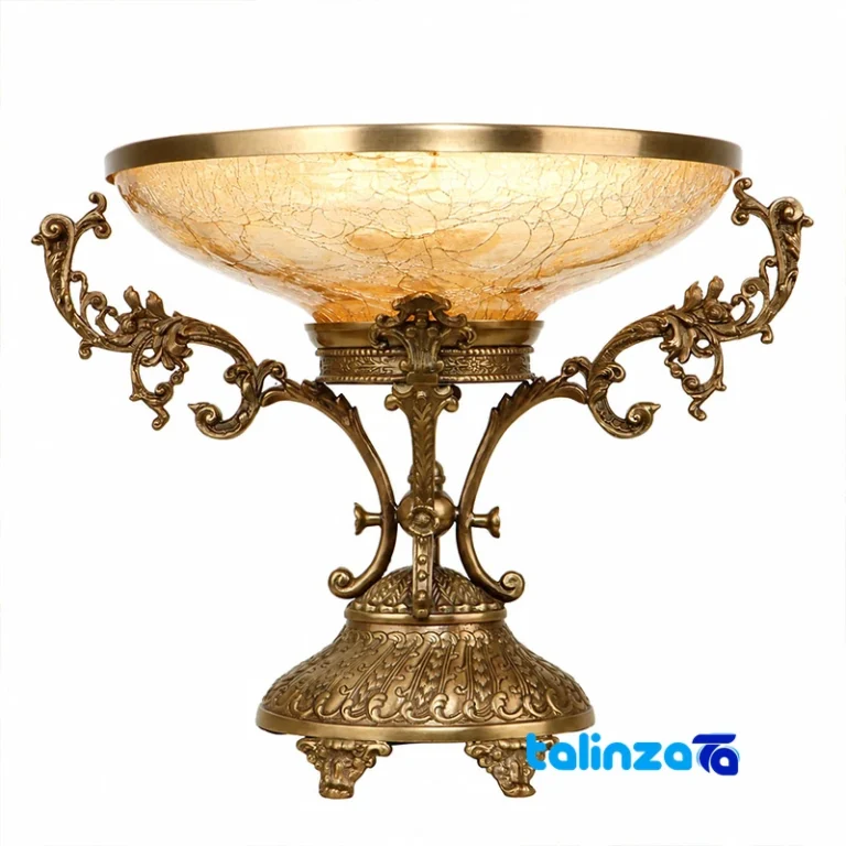 Front view of Brass Fruit Bowl Model 4136 - Waterproof Feature design and key details
