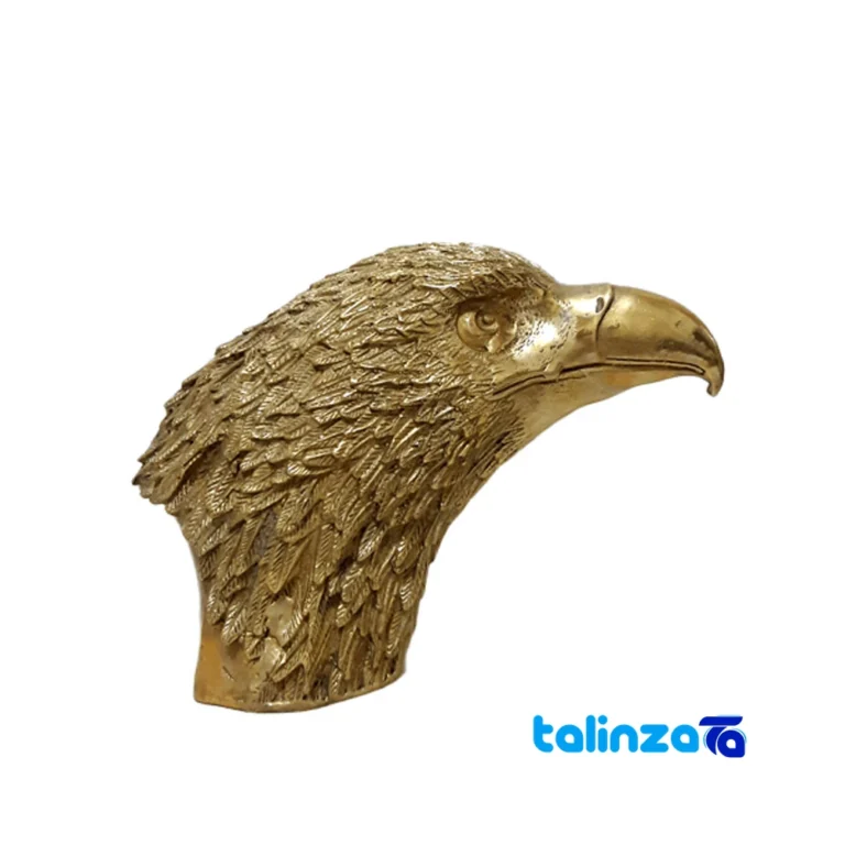 Front view of Chingan Bronze Eagle Head Sculpture design and key details