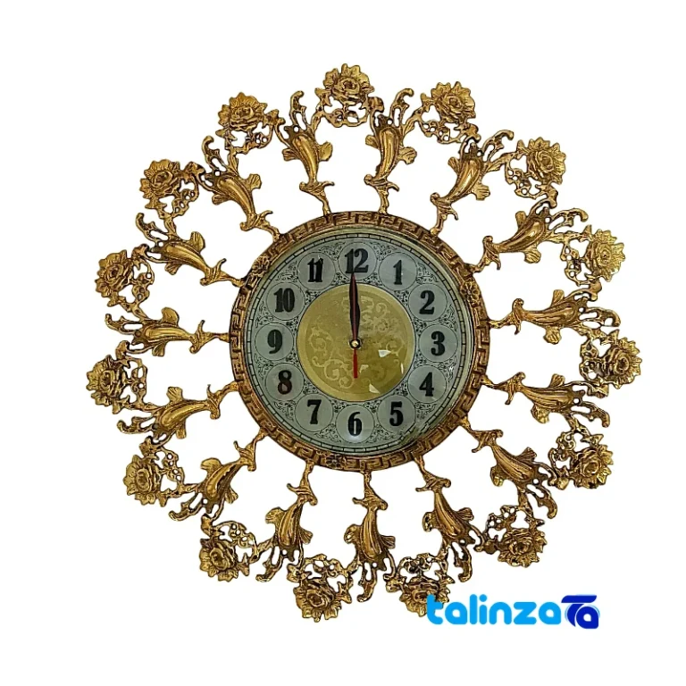 Front view of Brass Wall Clock Solar Model H-1217 55 x dial layout and markers