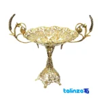 brass fruit bowl - Front view design and key details