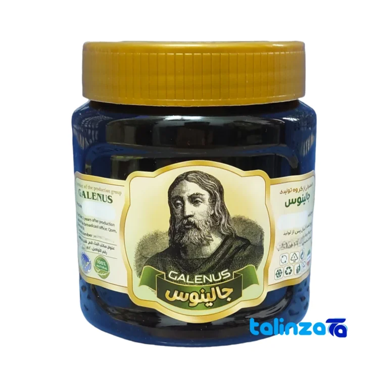 Front view of Jalinos Grape Syrup Raisin Pure 500 grams design and key details