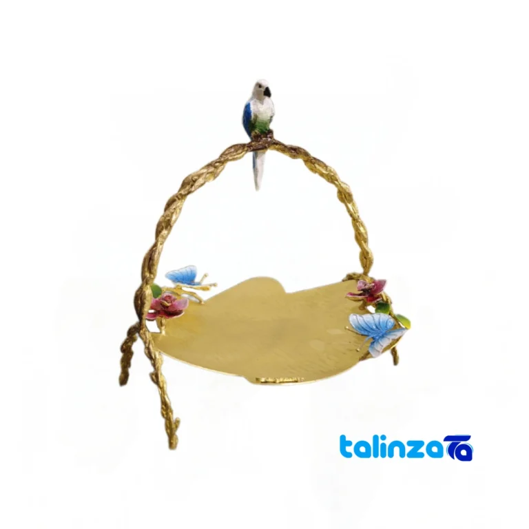 Sim Jalilian Brass Candy Dish Saturn 20x20x23 cm - Front view showing design and key details