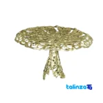 Brass Dessert Bowl Model 01 with Stand - Front view showing design and key details