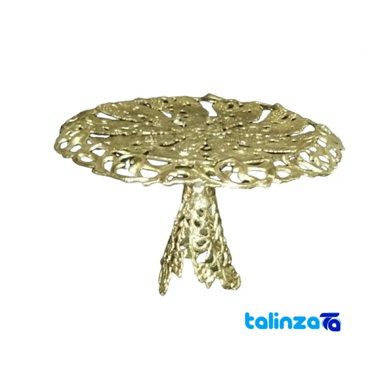 Brass Dessert Bowl Model 01 with Stand - Front view showing design and key details