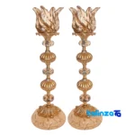 Brass Candle Holder - Front view design and key details