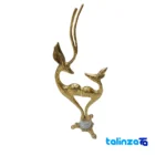 Front view of Artisan Bronze Sculpture Elegant Gazelle Model design and key details