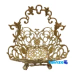 Bronze Fruit Bowl - Front view design and key details