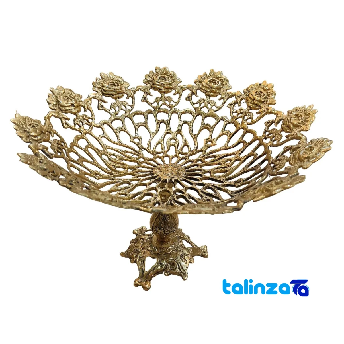 bronze fruit bowl - Front view design and key details
