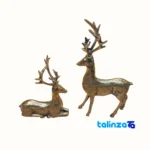 Bronze Deer Figurine Set - Elegant Home Decor 15x8x27 cm product labeling and brand (Package front)