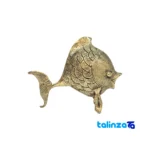 Brass Fish Figurine - Front view design and key details