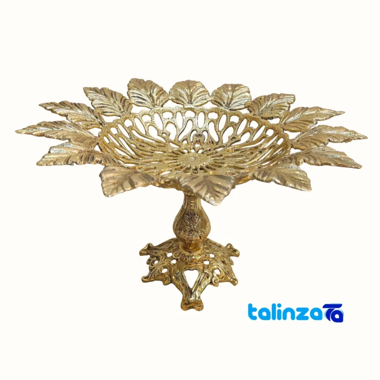 Bronze Leaf Fruit Bowl C1020 - Front view showing design and key details