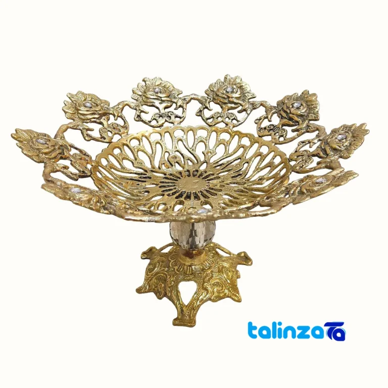 Bronze Rose Model Fruit Bowl C1017 30x30x20 cm design and key details (Front view)