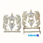 Front view of Bronze Key Holder with Towel Rack - Simorgh Model 30x25x10 cm design and details