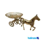 Bronze Carriage Candy Dish Elegant Design - Front view showing and key details
