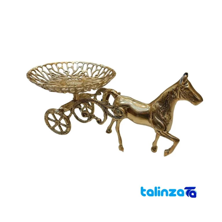 Bronze Carriage Candy Dish Elegant Design - Front view showing and key details