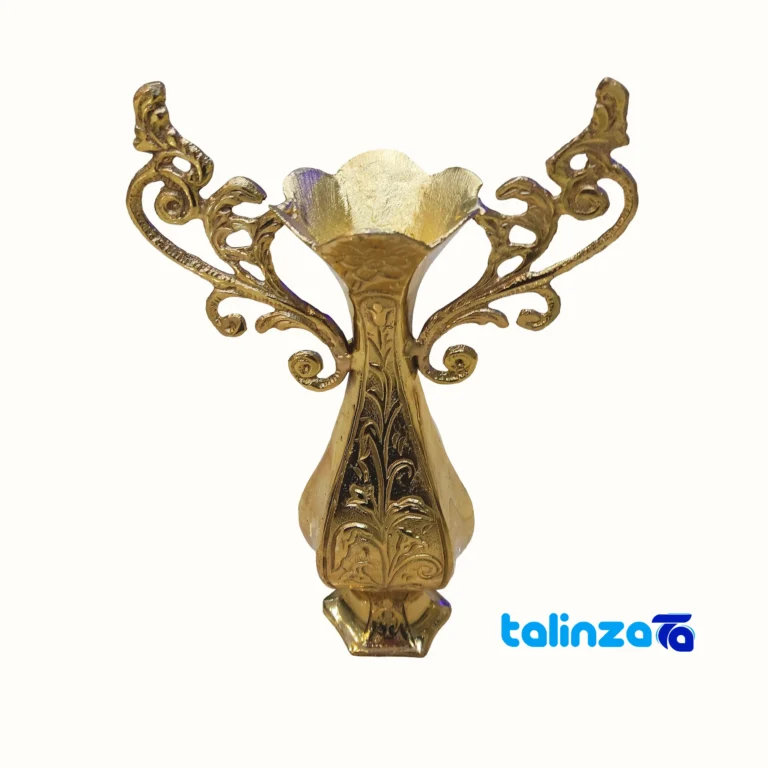 Brass Planter P107 Stylish Design 18x7x28 cm and key details (Front view)