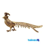 Brass Peacock Statue - Front view design and key details